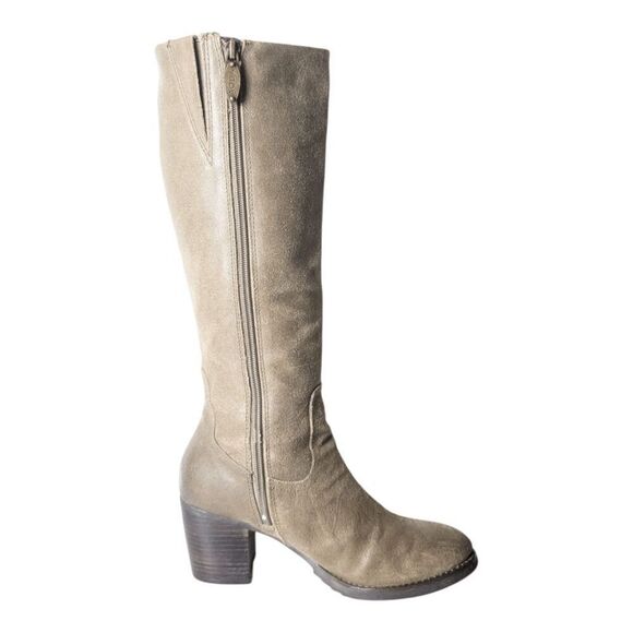 AQUA Zion Taupe Oiled Suede Knee High Boot Size 7.5M - Picture 7 of 10